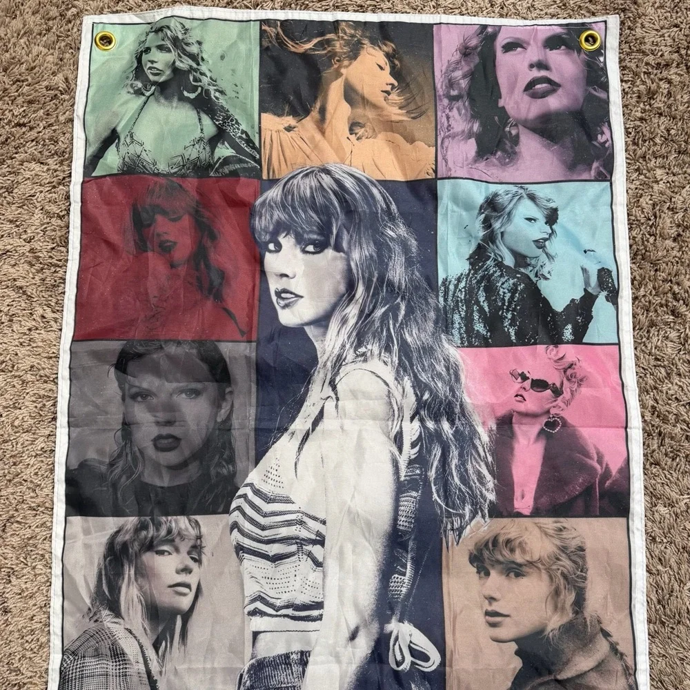 Taylor Swift Eras Tour Tapestry and 2 Limited Edition Souvenir Cups Collectables